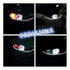 莆田車堡萊新蒙迪歐大燈改裝氙氣燈天使眼紅惡魔眼效果，專業(yè)改燈到車堡萊