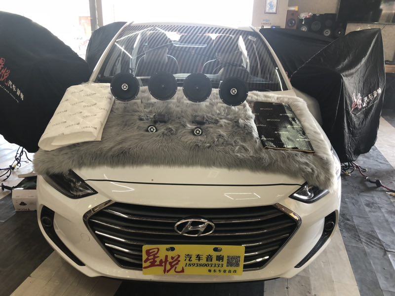汕頭市星悅汽車音響現(xiàn)代領(lǐng)動(dòng)升級(jí)四門隔音降噪音響改裝FOCAL法國(guó)勁浪入門級(jí)套餐喇叭音動(dòng)人心
