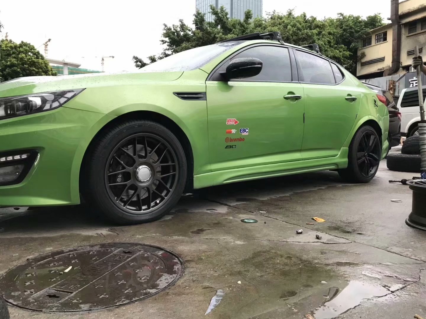 起亞 K5 ，換 BBS 18寸 完工 ！