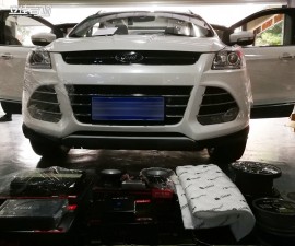 福特翼虎升級(jí)芬朗汽車音響中道隔音漳州立佳汽車音響