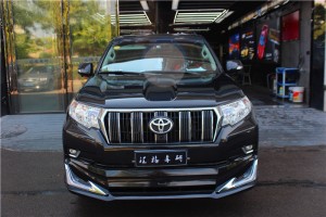 長沙汽車改色膜 豐田霸道全車改色貼膜 法國HEXIS小珠光黑