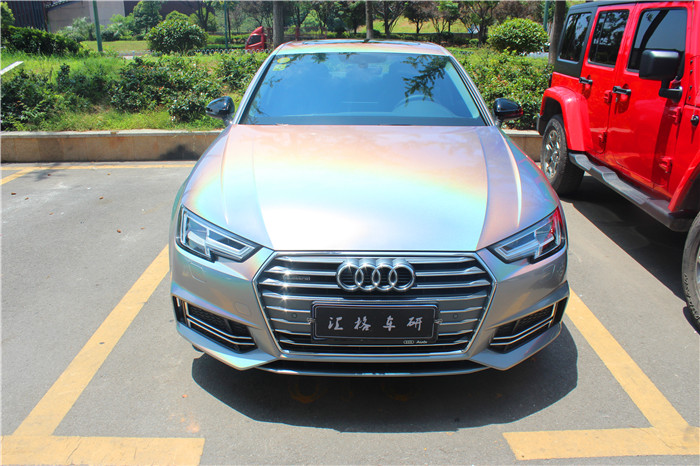長(zhǎng)沙汽車(chē)改裝貼膜 奧迪改色星空彩虹銀 美國(guó)禿鷹Teckwrap改色膜