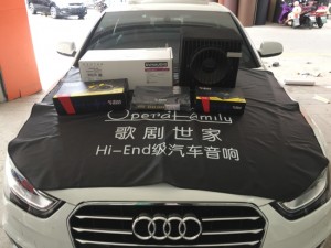 常州汽車音響奧迪A4L音響升級(jí)改裝丹拿喇叭