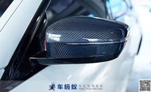 18款寶馬5系改裝升級M Performance款碳纖維后視鏡殼
