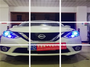 16款軒逸大燈改裝莆田專業(yè)大燈改裝店車堡萊