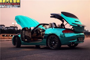 寶馬Z4電鍍Tiffany+XP透明保護膜——郴州市皇家音響