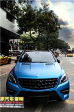奔馳ML350電光金屬藍——郴州市皇家音響