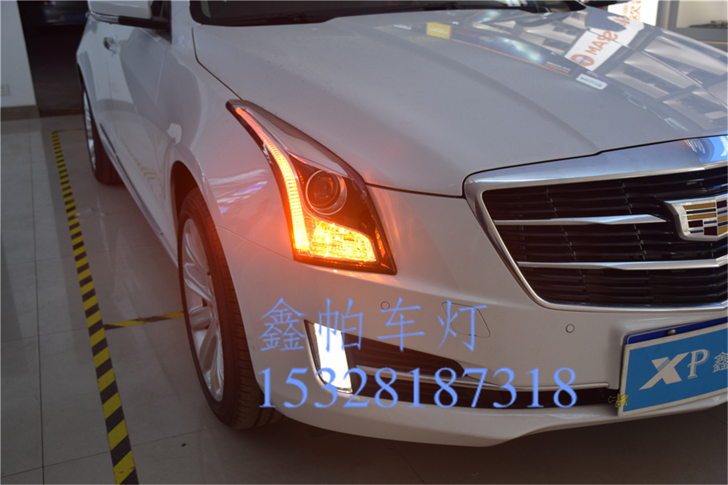 凱迪拉克ATS L XT5  大燈升級(jí)氙氣燈LED日行燈天使眼惡魔眼