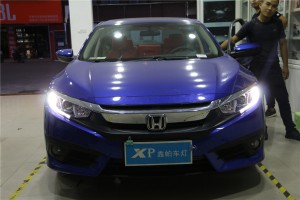 本田思域 思銘專業(yè)大燈升級氙氣燈LED日行燈炫彩配件大燈總成