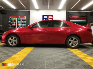 銳志貼膜改色金屬紅 英國RG名車改色汕頭加盟店出品