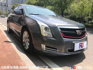 凱迪拉克XTS貼膜改色錦繡灰 英國RG名車改色南京加盟店