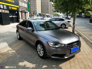 奧迪A6貼膜改色電光戰(zhàn)斗灰 英國RG名車改色鄭州加盟店出品