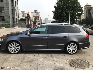 大眾R36貼膜改色電光深邃灰 英國RG名車改色石家莊加盟店出品