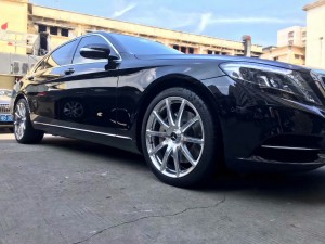 奔馳S ，換 原廠鍛造 20寸 ?米其林 完工！