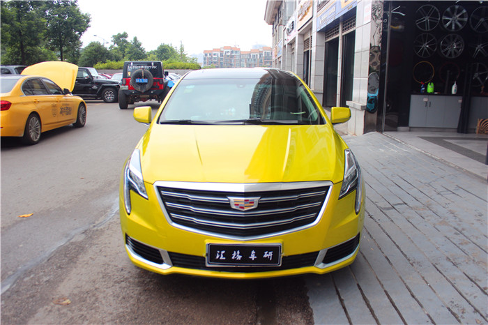 長(zhǎng)沙匯格車研汽車改裝店凱迪拉克全車改色貼膜美國(guó)禿鷹車身改色膜