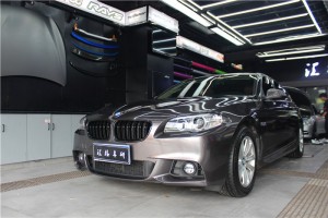 長沙寶馬5系改色貼膜水晶月光灰 美國進口禿鷹Teckwrap車身改色膜