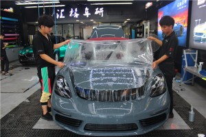 長沙隱形車衣保時捷全車保護貼膜法國HEXIS漆面透明膜