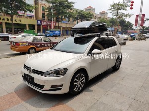 2016款大眾高爾夫7拓樂車頂行李箱安裝分享