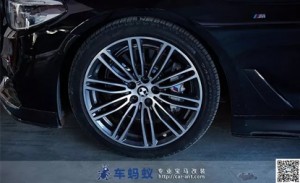 18款黑色寶馬5系530改裝KW V3避震附帶低趴效果-車螞蟻改裝俱樂部