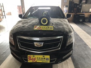 汕頭星悅汽車音響改裝店凱迪拉克XTS加裝FOCAL法國勁浪E25KX黃盆超低音讓出行變得更加有滋有味