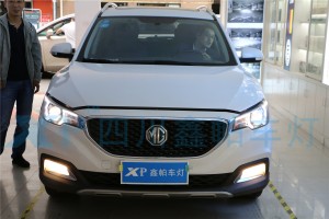 名爵ZS改裝雙光透鏡氙氣燈改裝案例LED日行燈鑫帕車燈