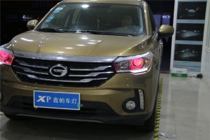 傳祺GS4大燈改裝升級(jí)LED天使眼惡魔眼氙氣燈專業(yè)改燈鑫帕車燈