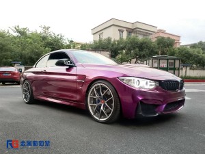 寶馬4系貼膜改色金屬葡萄紫 英國RG瑞集招商加盟