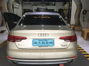 奧迪A4L汽車音響改裝德國(guó)零點(diǎn)意大利史泰格三分頻喇叭DSP處理器功放 重慶渝大昌
