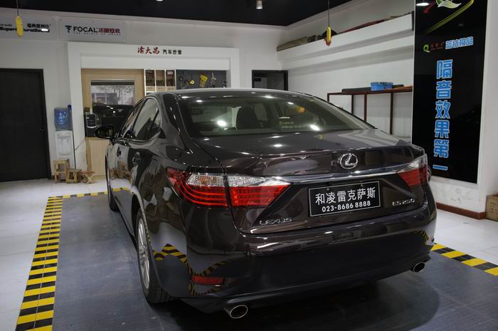 重慶汽車音響改裝哪家好？重慶渝大昌雷克薩斯ES250音響改裝德國(guó)零點(diǎn)全車隔音安博士