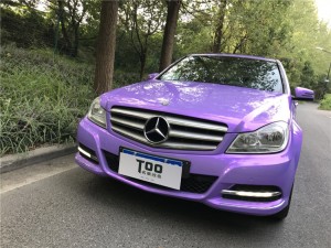 奔馳老款C系全車貼糖果雙色紫