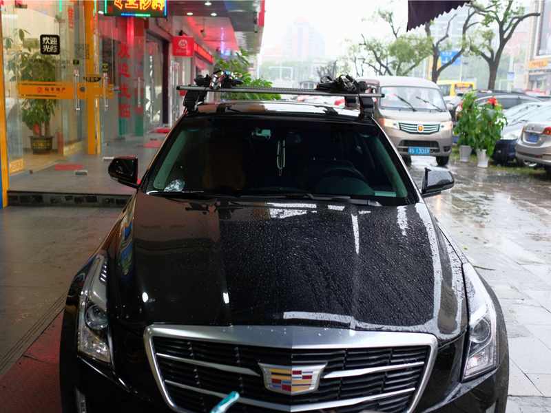 2017款凱迪拉克ATS-L汽車行李架自行車架安裝分享