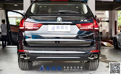 寶馬X5改裝升級(jí)高配版方形排氣尾嘴-車螞蟻汽車改裝俱樂部