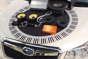 臺州汽車音響改裝，臺州慧聲斯巴魯汽車音響升級黃金聲學+四門隔音