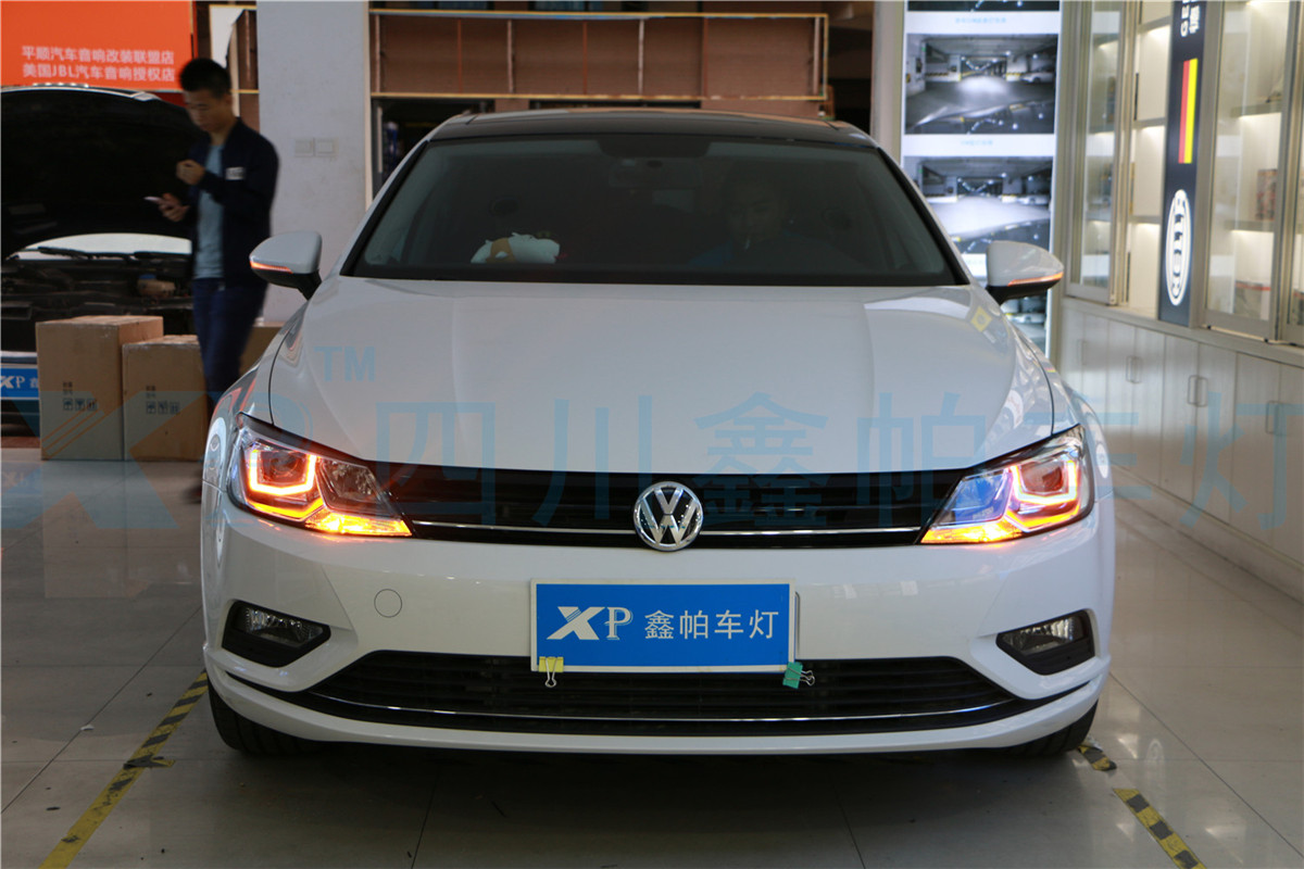 大眾凌度朗逸速騰成都改燈LED雙U單U日行燈專業(yè)品質(zhì)鑫帕車燈年審密封