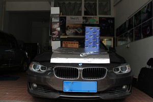 寧波汽車隔音哪里好？寧波寶馬320全車大能隔音降噪作業(yè)