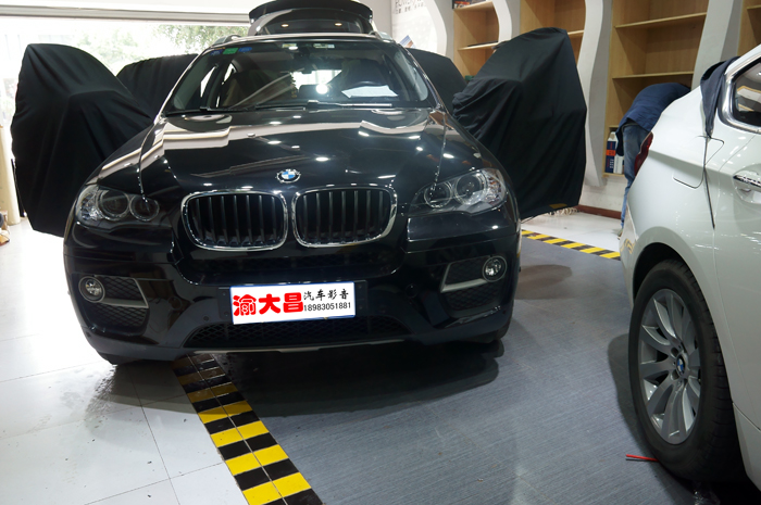 重慶汽車音響改裝之重慶渝大昌寶馬X6汽車音響改裝德國零點專用三分頻喇叭