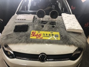 汕頭星悅汽車(chē)音響大眾POLO波羅升級(jí)四門(mén)四輪葉子板隔音降噪音響改裝意大利HERTZ赫茲十五周年二分頻套裝喇叭