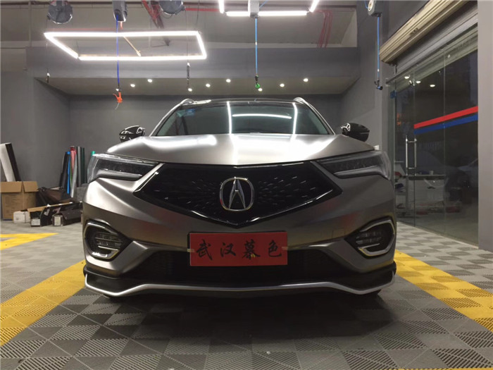 武漢謳歌CDX車身改色裝貼卡孚電光鈦灰效果圖