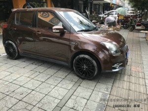 鈴木雨燕升級(jí)改裝17寸輪轂裝車案例