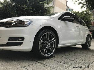成都大眾高爾夫改裝18寸旋壓輪轂案例分享 輪轂輪胎改裝