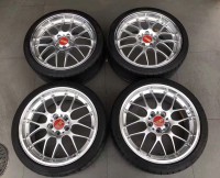 極品拆車， 日本 BBS RS-GT 原漆 19寸8.5J ET38 5×112 原孔 非常少有