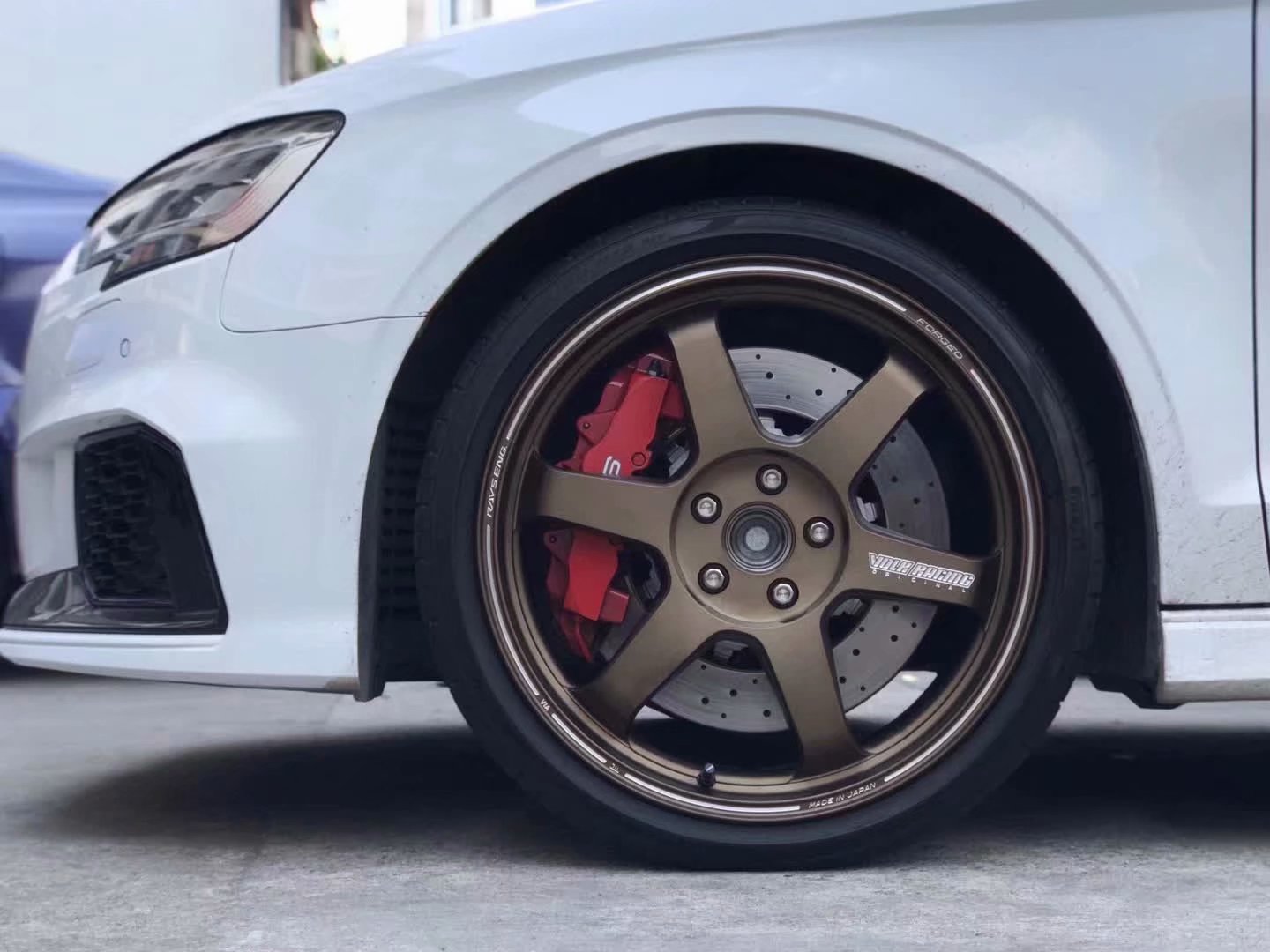 奧迪 RS3 ，換全新 19寸 RAYS TE37 ultra 古銅色  BLOX 鈦合金 螺桿 完工！