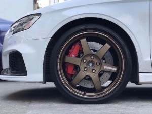 奧迪 RS3 ，換全新 19寸 RAYS TE37 ultra 古銅色  BLOX 鈦合金 螺桿 完工！