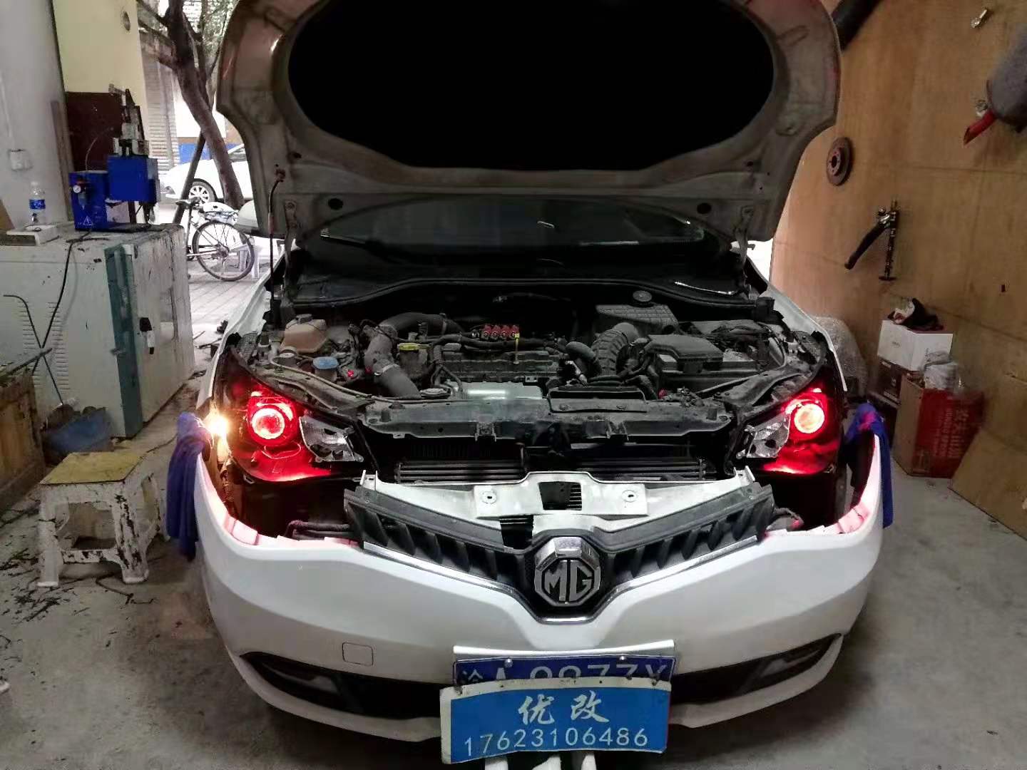 璧山改燈 滴滴工作車(chē) 名爵M6  提升大燈亮度