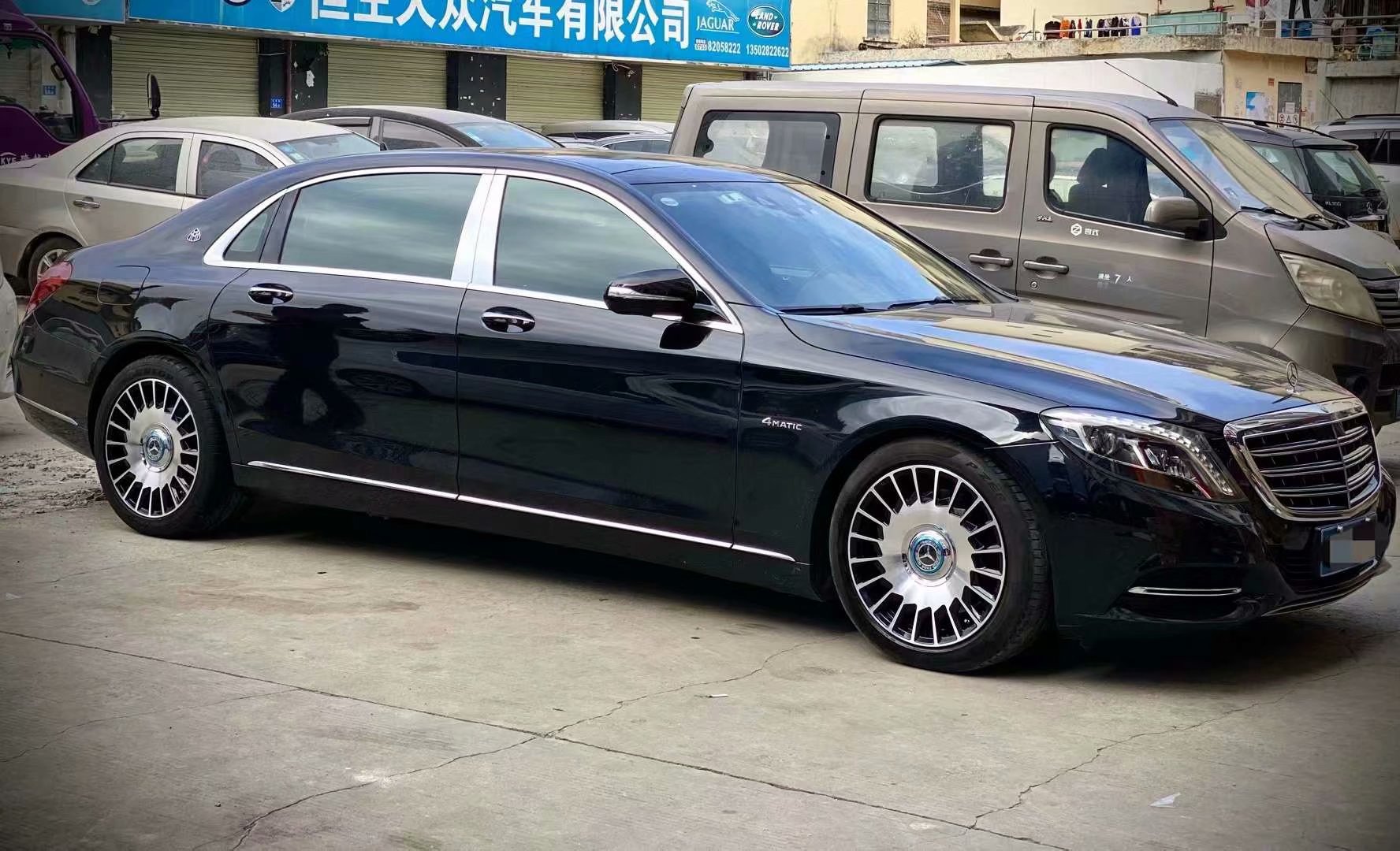 奔馳S 原廠輪圈開裂修復(fù)，變形嚴(yán)重 更換更好的鍛造定制輪圈19寸完工