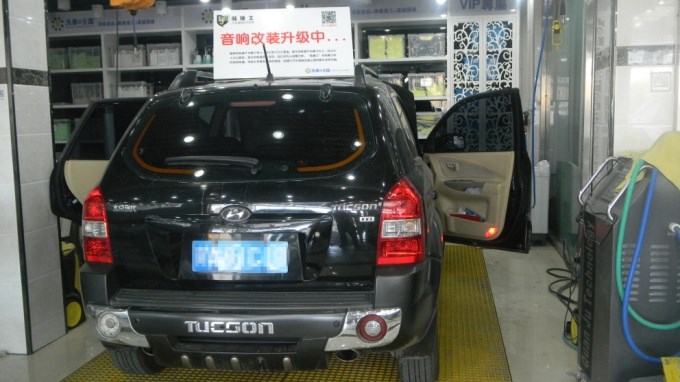 邢臺(tái)無間斷汽車音響改裝 現(xiàn)代途勝隔音加音響改裝 汽車音響改裝 途勝改裝