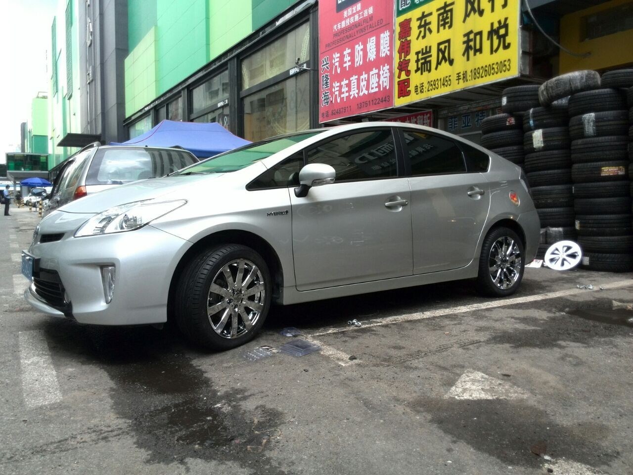 普銳斯改裝，17寸電鍍鈴