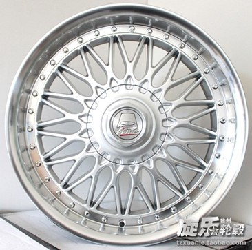 18寸銀色前后配頭尾鈴寬邊拋邊 BBS RS款改裝輪轂5*100/112YLX
