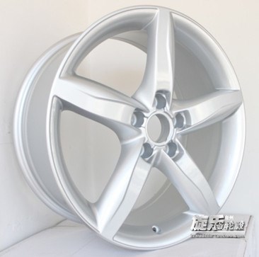 18寸8J 5*112 ET66.6奧迪系列專(zhuān)用 改裝鋁合金輪轂銀色胎鈴YLXJ