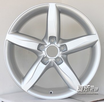 18寸8J 5*112 ET66.6奧迪系列專(zhuān)用 改裝鋁合金輪轂銀色胎鈴YLXJ
